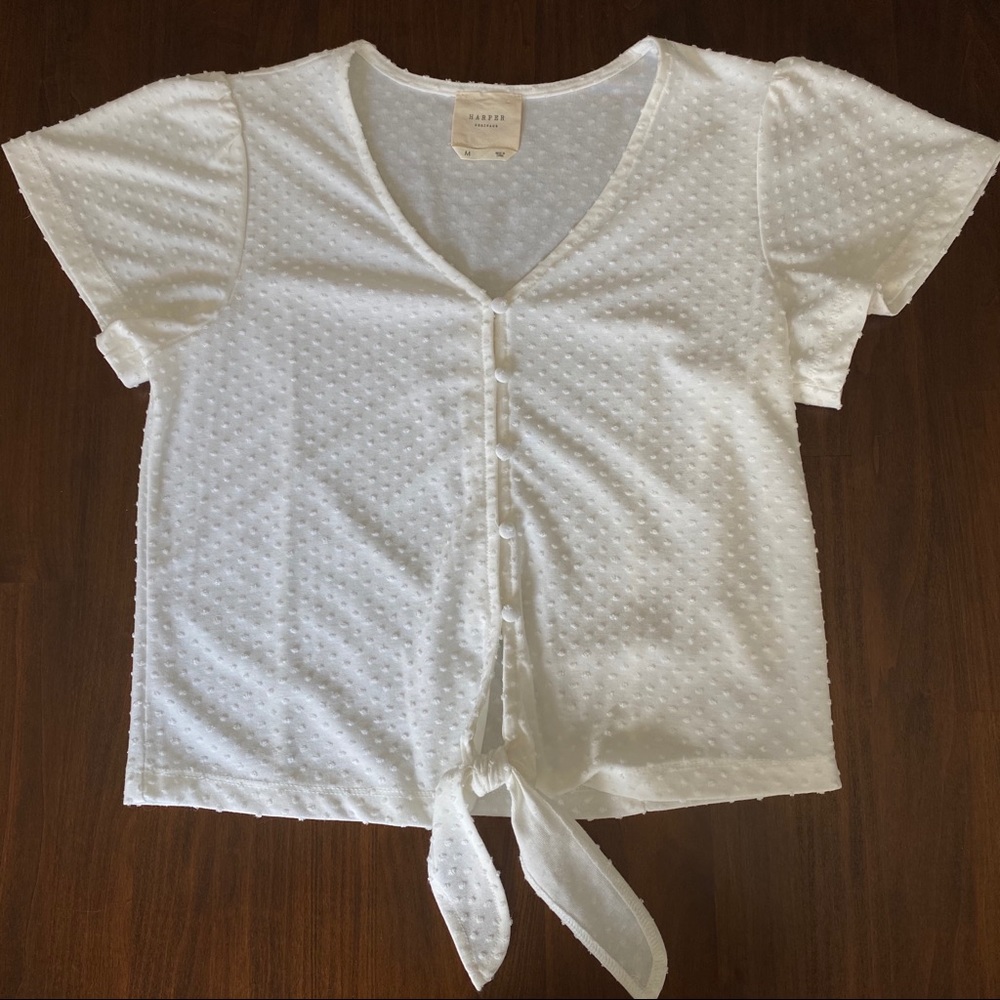 Cropped White Top